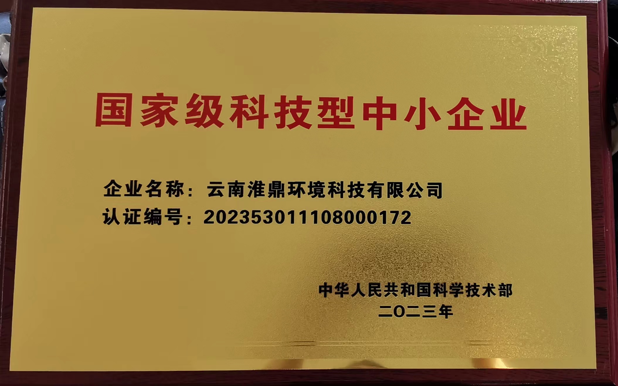 國家級科技型中小企業